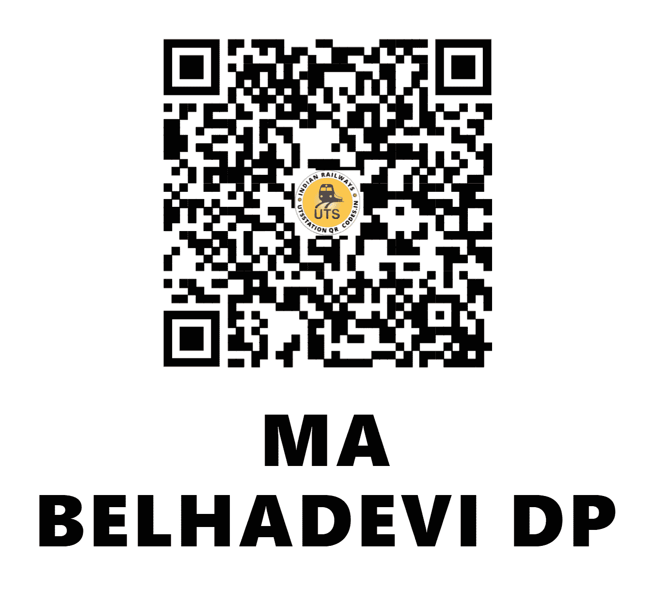 UTS QR Code for MA BELHADEVI DP - MBDP - NR (UTTAR PRADESH)